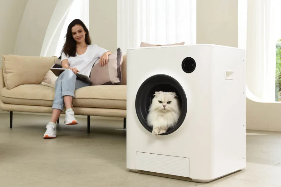 spinning cat litter box