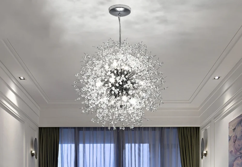 glass globe round chandelier